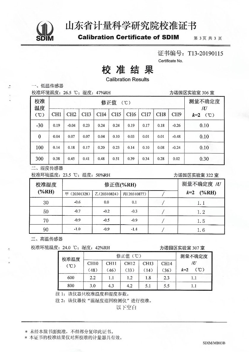 Temperature and Humidity Field Test System