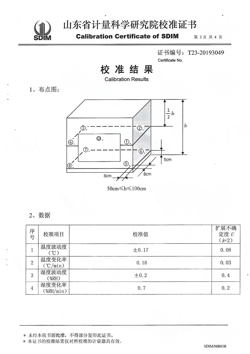 龙岩市中鑫质检技术服务有限公司-温湿度检定箱案例